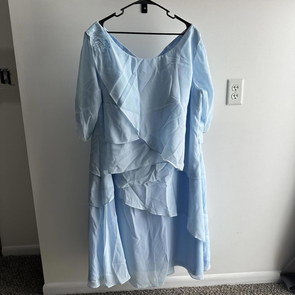 Unbranded Light Blue Long Formal Dress Wedding NWOT Size 26W $90